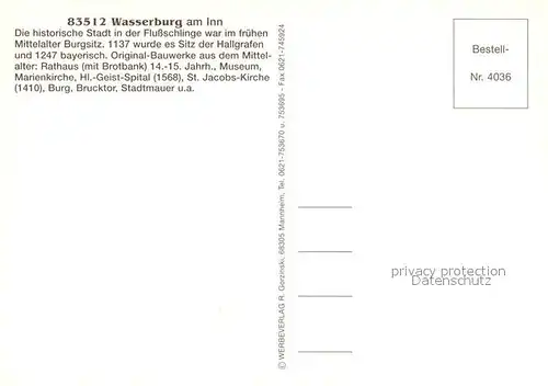 AK / Ansichtskarte Wasserburg_Inn Teilansichten Markt Brunnen Rathaus Wasserburg Inn