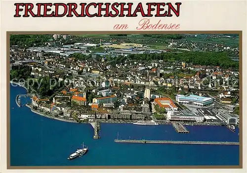 AK / Ansichtskarte Friedrichshafen_Bodensee Fliegeraufnahme Friedrichshafen Bodensee