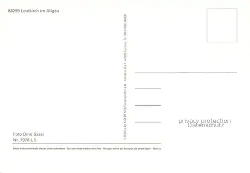 AK / Ansichtskarte Leutkirch_Allgaeu Turm Rathaus Marktplatz Kirche 