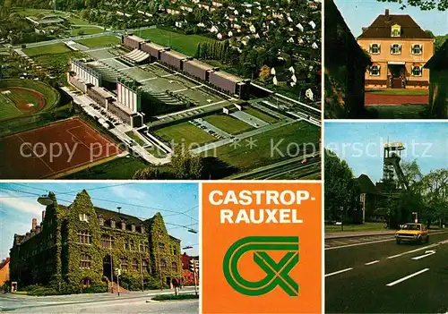 AK / Ansichtskarte Castrop Rauxel Fliegeraufnahme Schloss Zeche Castrop Rauxel