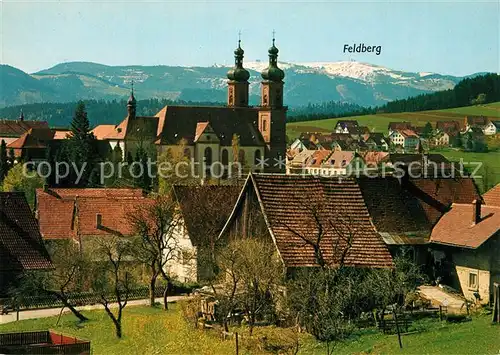 AK / Ansichtskarte St_Peter_Schwarzwald Ortsansicht mit Feldberg St_Peter_Schwarzwald