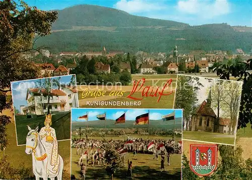 AK / Ansichtskarte Lauf_Pegnitz Panorama Kunigundenberg Kirche Heer Lauf Pegnitz