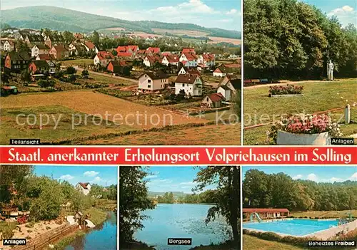 AK / Ansichtskarte Volpriehausen Teilansicht Anlagen Bergsee Freibad Volpriehausen