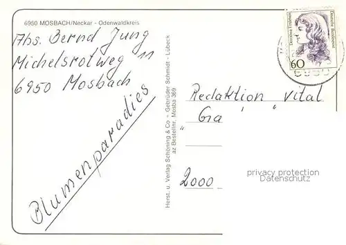 AK / Ansichtskarte Mosbach_Baden Fussgaengerzonen Marktplatz Mosbach_Baden