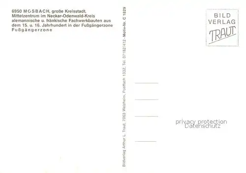 AK / Ansichtskarte Mosbach_Baden Fachwerkhaeuser in der Fussgaengerzone Mosbach_Baden