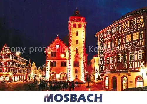 AK / Ansichtskarte Mosbach_Baden Rathaus Palmsches Haus Marktplatz Mosbach_Baden