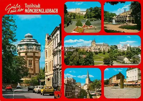 AK / Ansichtskarte Moenchengladbach Wasserturm Park Schloss Marktplatz Moenchengladbach