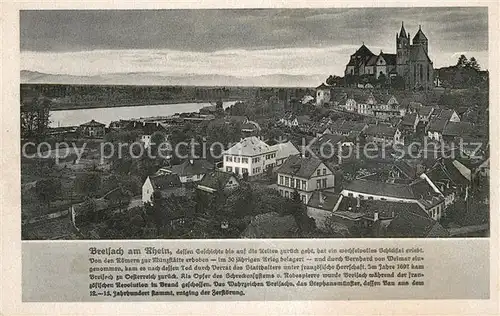 AK / Ansichtskarte Breisach_Rhein Stadtansicht mit Muenster Chronik Breisach Rhein