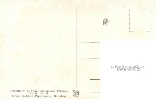 AK / Ansichtskarte Weinsberg Burgruine Weibertreu Kaiser Konrad III Kuenstlerkarte Weinsberg