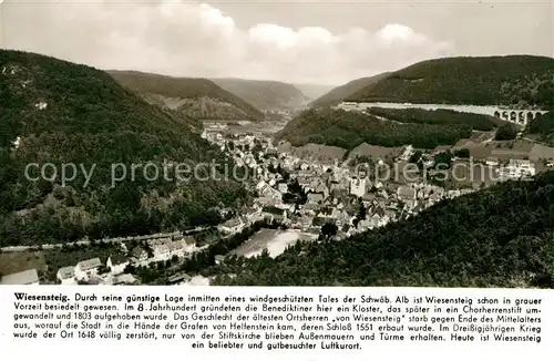 AK / Ansichtskarte Wiesensteig Panorama Schwaebische Alb Wiesensteig