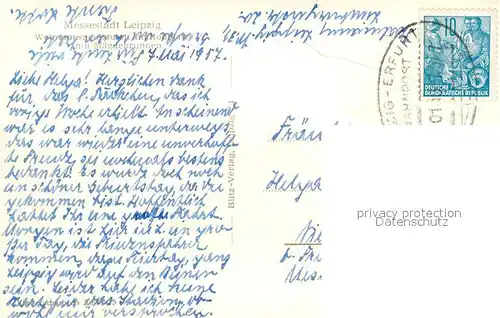 AK / Ansichtskarte Leipzig Wohnungsneubauten am Rossplatz mit Maegdebrunnen Leipzig