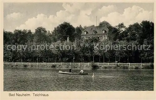 AK / Ansichtskarte Bad_Nauheim Teichhaus Kanufahren Bad_Nauheim