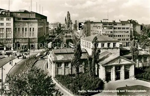 AK / Ansichtskarte Berlin Bahnhof Wittenbergplatz und Tauentzienstrasse Berlin
