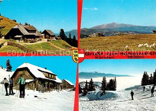 AK / Ansichtskarte Prebl Hohenwarthhuette Almwirtschaft Wintersport Nebelmeer Alpenpanorama Prebl