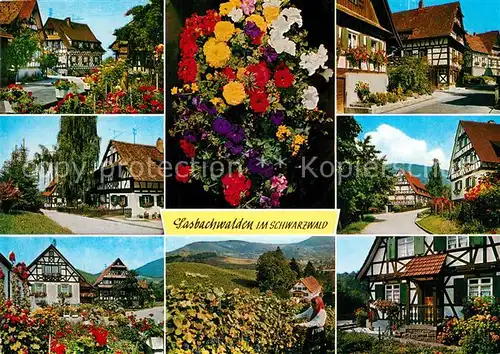 AK / Ansichtskarte Sasbachwalden Motive Fachwerkhaeuser Blumenort Weinort im Schwarzwald Sasbachwalden