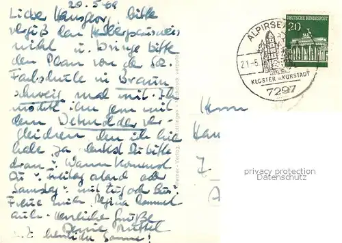 AK / Ansichtskarte Alpirsbach Teilansichten Fachwerkhaeuser Brunnen Kirche Park Panorama Schwarzwald Alpirsbach