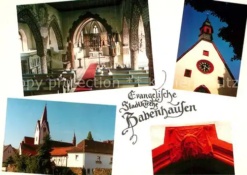 AK / Ansichtskarte Babenhausen_Hessen Evangelische Stadtkirche Chorraum Langhaus Residenzkirche der Grafen von Hanau Lichtenberg Babenhausen Hessen