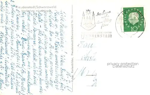 AK / Ansichtskarte Freudenstadt Marktplatz Anlagen Freudenstadt