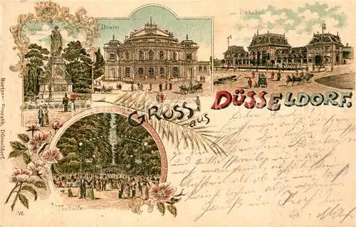 AK / Ansichtskarte Duesseldorf Theater Bahnhof Tonhalle Duesseldorf