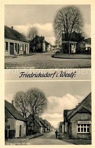 AK / Ansichtskarte Friedrichsdorf_Westfalen Windelsbleicherstrasse Guetersloher Strasse Friedrichsdorf_Westfalen