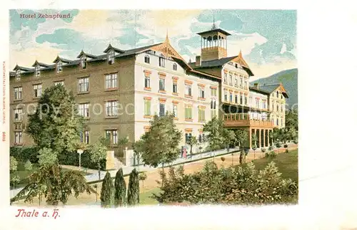 AK / Ansichtskarte Thale_Harz Hotel Zehnpfund Thale_Harz