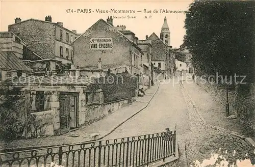 AK / Ansichtskarte Paris Vieux Montmartre Rue de Abreuvoir Paris