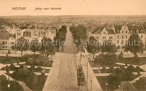 AK / Ansichtskarte Weimar_Thueringen Blick vom Bahnhof Weimar Thueringen