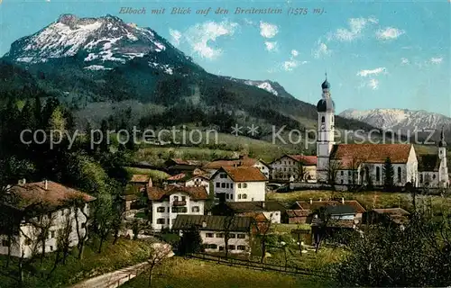 AK / Ansichtskarte Elbach_Miesbach Panorama Breitenstein Kirche Elbach Miesbach