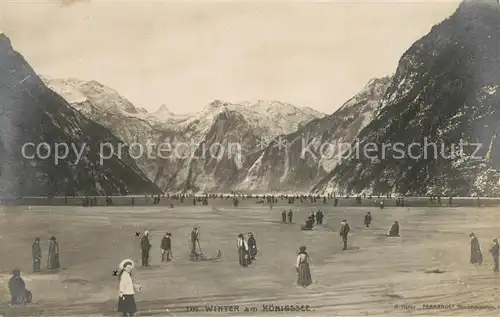 AK / Ansichtskarte Berchtesgaden Winter am Koenigssee Berchtesgaden