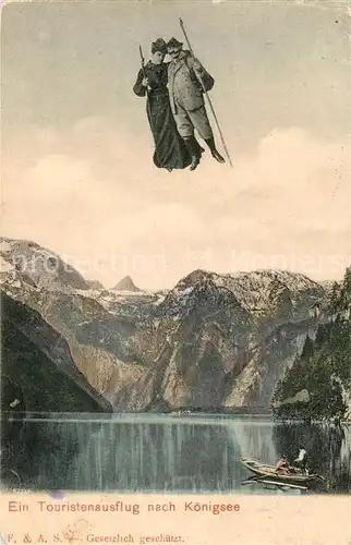 AK / Ansichtskarte Koenigsee_Berchtesgaden Touristenausflug Koenigsee Berchtesgaden