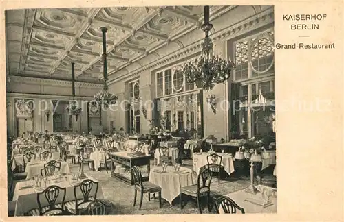 AK / Ansichtskarte Berlin Grand Restaurant Kaiserhof Berlin