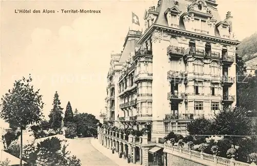 AK / Ansichtskarte Territet_Montreux Hotel des Alpes Territet Montreux