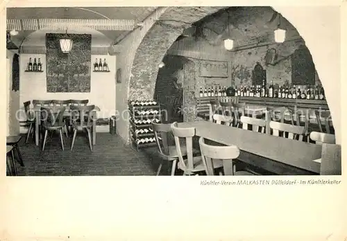 AK / Ansichtskarte Duesseldorf Kuenstlerkeller Kuenstlerverein Malkasten Duesseldorf