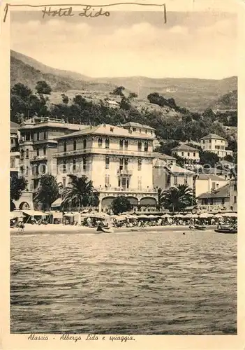 AK / Ansichtskarte Alassio Hotel Lido Strand Alassio