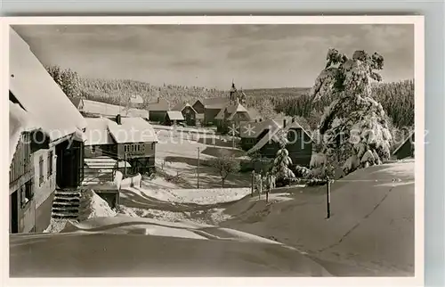 AK / Ansichtskarte Kniebis_Freudenstadt Gasthof Pension Ochsen Winter Kniebis_Freudenstadt