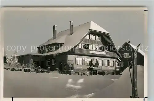 AK / Ansichtskarte Kniebis_Freudenstadt Gasthaus Fremdenheim Winter Kniebis_Freudenstadt