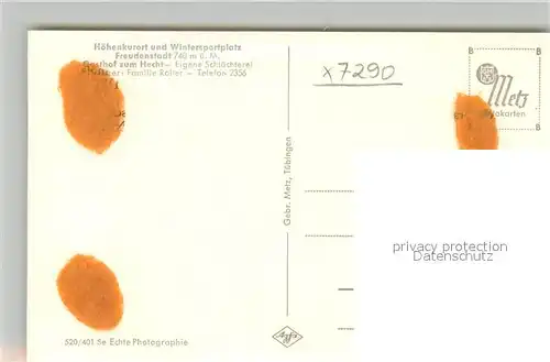 AK / Ansichtskarte Freudenstadt Gasthof zum Hecht Freudenstadt