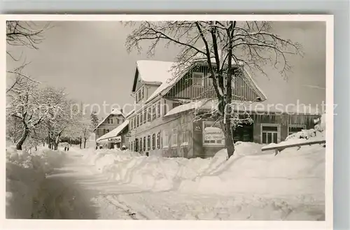 AK / Ansichtskarte Kniebis_Freudenstadt Gasthof Pension Ochsen Winter Kniebis_Freudenstadt