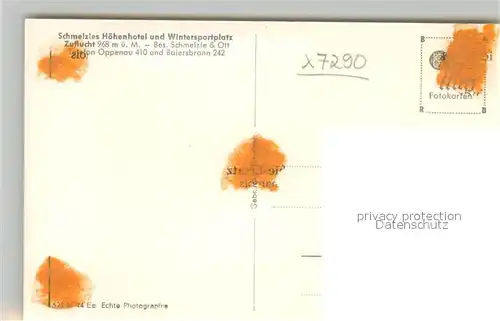 AK / Ansichtskarte Oppenau Hoehenhotel Zuflucht Oppenau