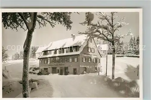 AK / Ansichtskarte Kniebis_Freudenstadt Gasthof Pension zum Waldhorn Winter Kniebis_Freudenstadt