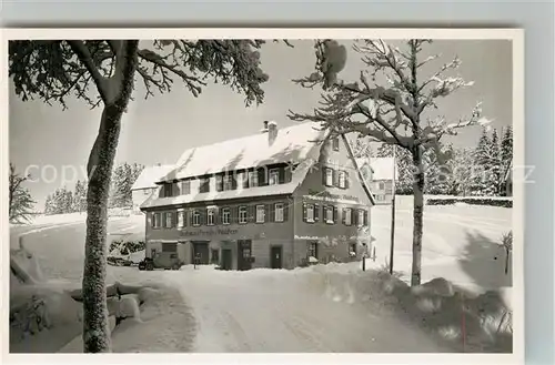AK / Ansichtskarte Kniebis_Freudenstadt Gasthaus Pension Zum Waldhorn Winter Kniebis_Freudenstadt