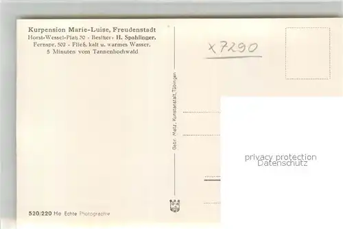 AK / Ansichtskarte Freudenstadt Kurpension Marie Luise Speisesaal Freudenstadt