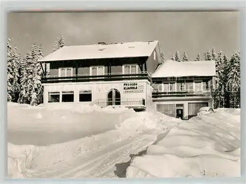 AK / Ansichtskarte Kniebis_Freudenstadt Pension Klaissle Winter Kniebis_Freudenstadt