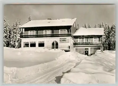 AK / Ansichtskarte Kniebis_Freudenstadt Pension Klaissle Vesperstube Winter Kniebis_Freudenstadt