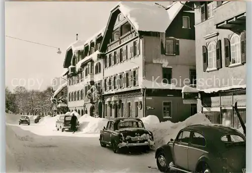 AK / Ansichtskarte Freudenstadt Hotel Rappen Winter Freudenstadt