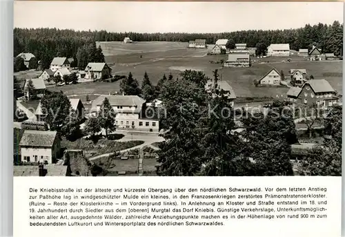 AK / Ansichtskarte Kniebis_Freudenstadt Teilansicht Kniebis_Freudenstadt