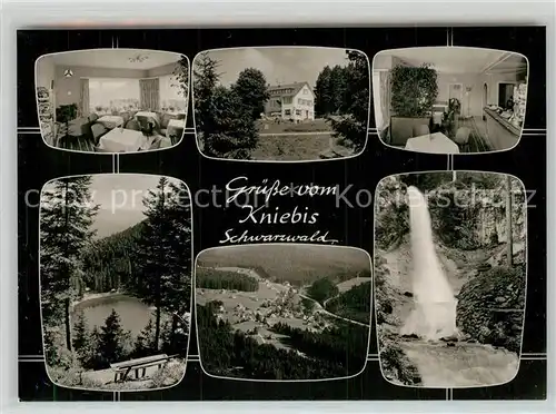 AK / Ansichtskarte Kniebis_Freudenstadt Milchbar Cafe Gastra
Milchbar Cafe Gastraeume See Panorama Wasserfall Kniebis_Freudenstadt