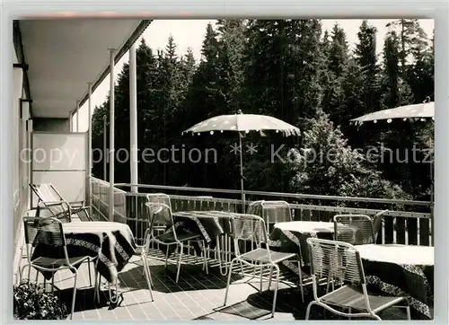 AK / Ansichtskarte Kniebis_Freudenstadt Hohentann Hotel Garni Terrasse Kniebis_Freudenstadt