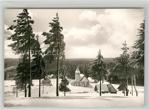 AK / Ansichtskarte Kniebis_Freudenstadt Kurhotel Kirche Kniebis_Freudenstadt