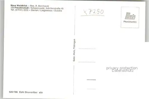 AK / Ansichtskarte Freudenstadt Haus Waldblick Terrasse Freudenstadt